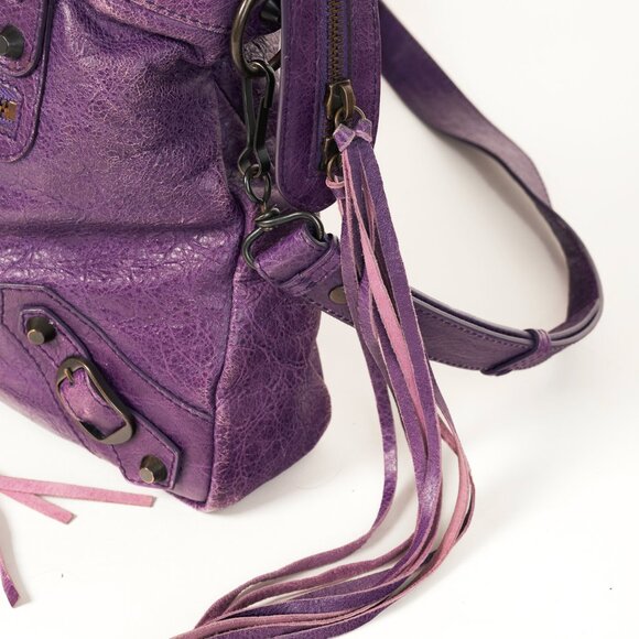 Balenciaga 2012 City Agneau Classic Hardware First Raisin Purple Leather Bag - Picture 13 of 16